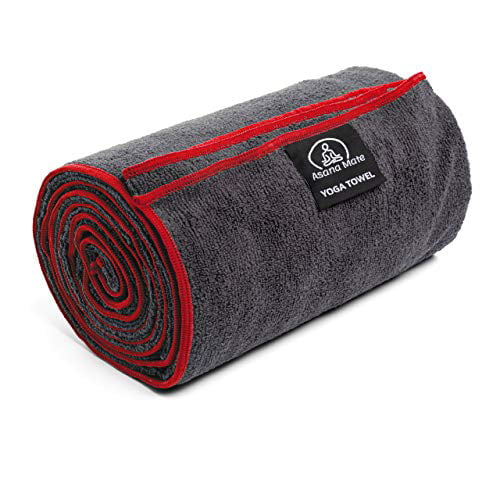 Workouts Gray/Blue Soft and Absorbent Gym Towels for Hot Yoga Pilates Asana Mate Microfiber Yoga Towel 26 x 72 Non Slip Hot Yoga Mat Towel Exercises 